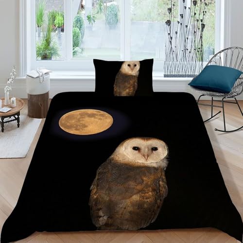 Housse de couette single animaux imprimé 3D en microfibre douce