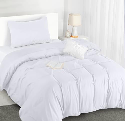 Utopia Bedding Single Duvet Cover Set - Pack of 10 - Soft Microfibre Polyester - Bedding Quilt Cover Set, with Pillow case (White)