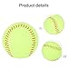 12-Inch Official Size Softball for Sports Practice with Optic Yellow Cover and Red Stitching, Unmarked Training Ball for Pitching and Fielding