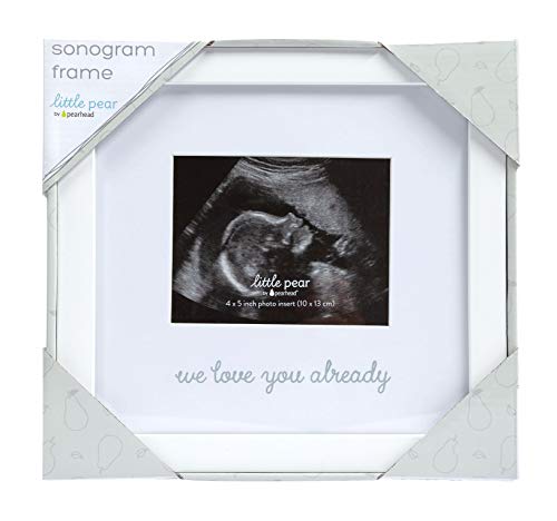 Little Pear We Love You Already Sonogram Frame, Gender-Neutral Pregnancy Announcement Picture Frame, Nursery Décor, White #TOP5