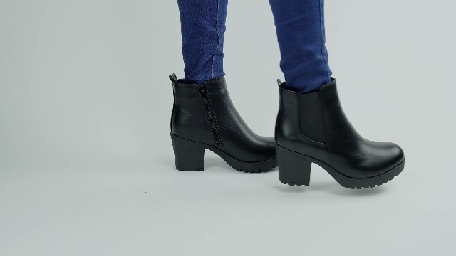 Moda-Chics-Womens-Ankle-Boots-Slip-On-Platform-Boots