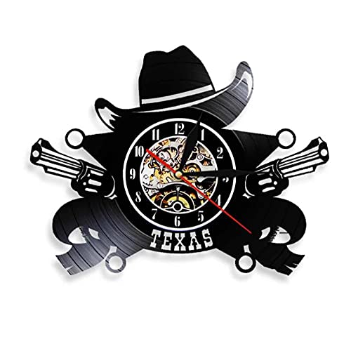 Horloge Murale Wild West en vinyle décorative style rodéo Texas