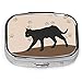 Produktbild Nette Haustier Pfote Katze Fußabdrücke Pille Box CaseSquare Tablet Medizin Tasche Geldbörse Reisetablette VitaminBox Case Holder