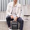 A-QMZL Mens Shoulder Bag Man Bags Men Business Crossbody Bags PU Leather Casual Handbags Side Satchel Messenger Bag for Working Shopping Travel Daily Use(Black) #2