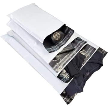 IMBALLAGGI 2000-100 Buste per Spedizioni A5 A4 A4+ A3 Polietilene Impermeabile, Pacchi Antistrappo Anti Umidità Ideali per Buste Spedizione Vinted e Corriere, Sacchetti con Patta Adesiva Bianco Opaco
