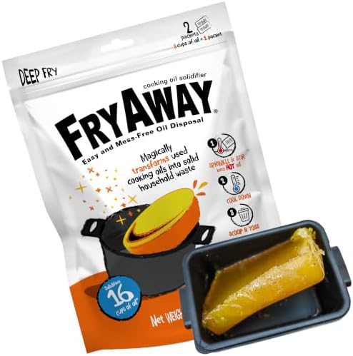 FryAway® Deep Fry Oil Solidifier, Solidifies Up to 1 Gallon, Shark Tank