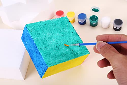 Amzqnart 8 Pack Crafts Foam Blocks, 4X4X2 Square Polystyrene Foam Bricks For Art Sculpting, Flower Arrangements, Sculpture, Modeling, School And Home Diy. #TOP4