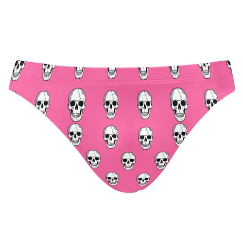 Skull Mens Swimwear Swim Briefs Bikini Swimsuit for Summer Beach L B0404370