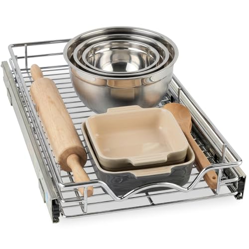 Image of HOLDN' STORAGE Pull Out Cabinet Organizer, 11 inchW x 21 inchD Cabinet Drawer
