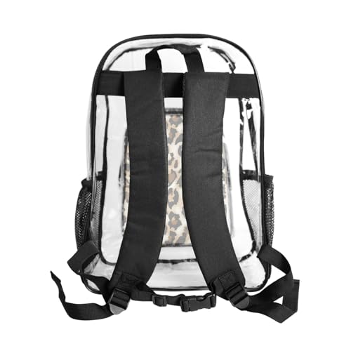 Sac à livres transparent résistant et sac de plage imprimé léopard - 3