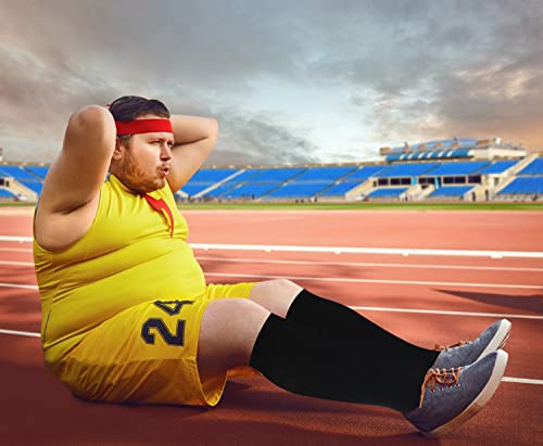 YYOOUU 2 Pairs Plus Size Compression Socks for Men Women, Wide Calf Extra Large Knee High Support Socks for Sport Running, Cycling, Athletic, Hiking, Nurse