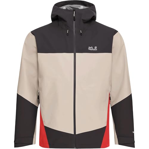 Jack Wolfskin Rockpaw 3L Veste Pluie Homme Manteau Capuche Outdoor