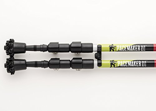 Pair Of Pacemaker Stix Flip Lock Expedition Trekking Poles With Vulcanized Rubber Feet And Attachments #TOP2