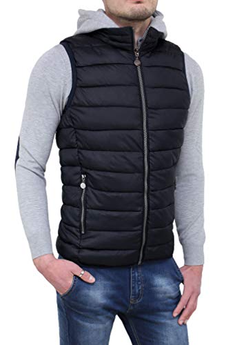 Chaqueta de plumón para hombre chaleco acolchado ajustado casual con capucha Evoga