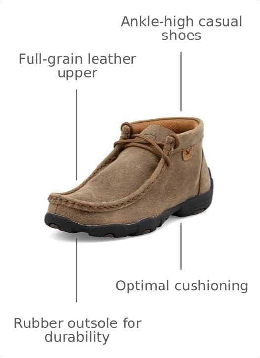 Image of Twisted X Unisex Handcrafted Casual Laced Driving Moc for Toddler /Little Kid
