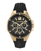 Philipp Plein Sport Men's Tigermaster Pro Silicone Strap Casual Watch, Black/Black, 47 mm