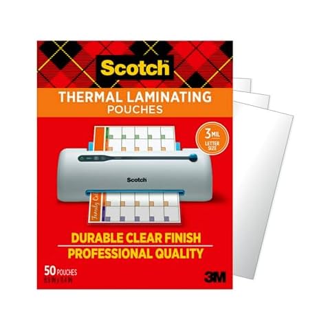 Scotch Thermal Laminating Pouches, 50 Count Cover
