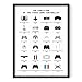 HAUS AND HUES Retro Video Game Poster for Wall, Gaming Decor, Video Game Room Wall Art for Boys, Gaming Art Print for Gamers, Controller Poster UNFRAMED (Controller, 12x16)