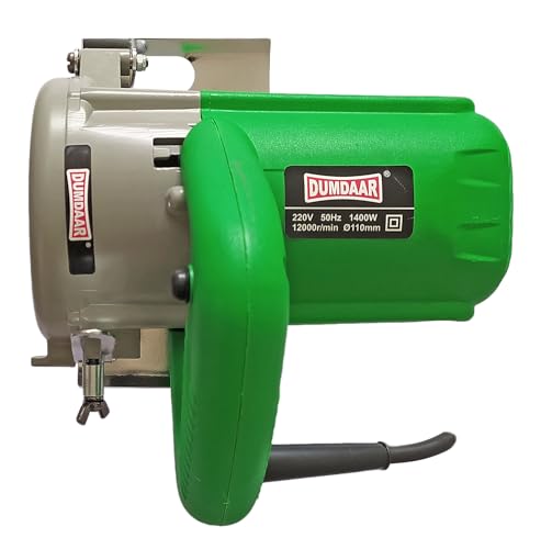 Image of Inditrust Dumdaar (DM) 1300W Marble cutting machine with 1pc Marble Cutting blade set Handheld Tile Cutter 110mm (GREEN)