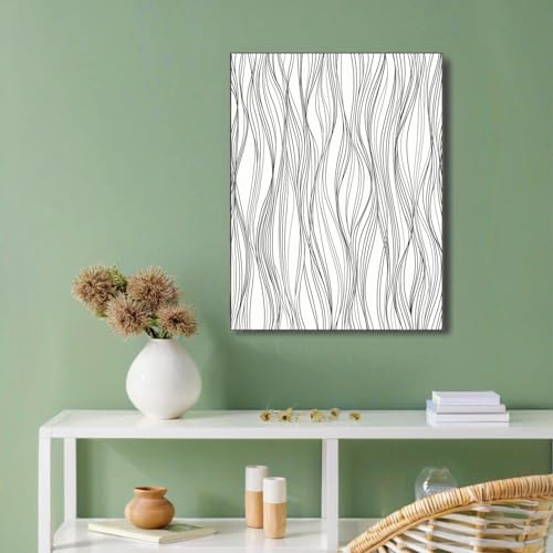 Conception de lignes abstraites en toile pour decoration murale de prestige - 2