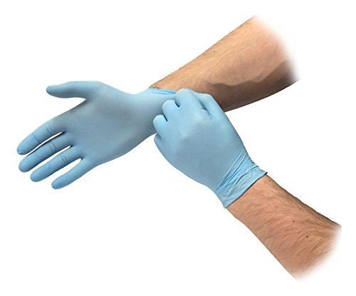 100 x Nitrile Disposable Gloves, MEDIUM Non-Powdered Blue (free P&P on all products)