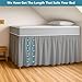 Dorm Bed Skirt, Twin XL 32 Inch Drop, Extra Long Ruffled with Split Corner, College Room Essentials, Space Grey