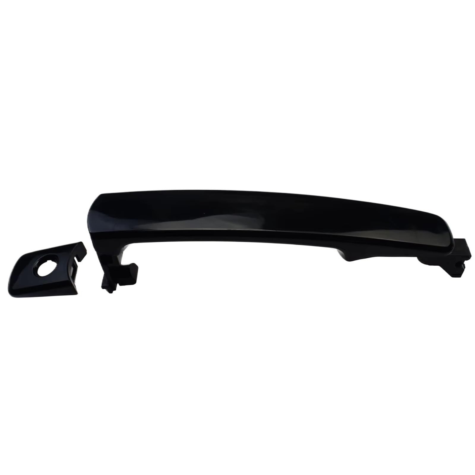 CQRBNE for Nissan for Rogue for Murano Chrome/Black Exterior Outside Door Handle Caps Front Rear Left Or Right Car Exterior Door Handle(Black Front Left)