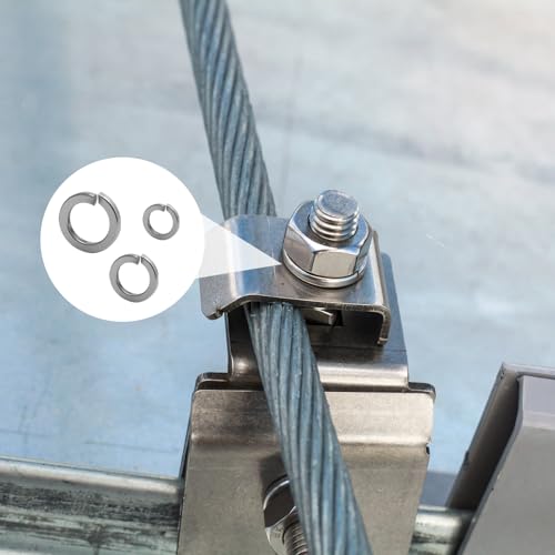 650 Stück Federringe Edelstahl Set, Sicherungsscheiben Türscharnier,Federringe Sortiment M2/M2.5/M3/M4/M5/M6/M8/M10/M12/M14 Edelstahl,Spiralförmige Federscheiben für anziehen von Schrauben