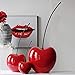 Casablanca 36406 Skulptur - Dekofigur - Dekoobjekt - Kirsche - "Passion" - Keramik - rot 42 x 17 cm