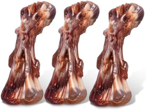 Dog Toys for Aggressive Chewers - 3 Pack Bacon Flavored Indestruc...