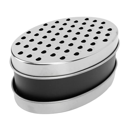 Rallador portátil dúo con contenedor, acero y plástico negro miniatura 2