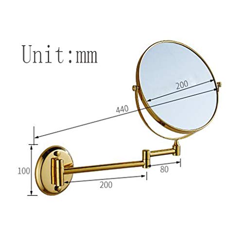 Miroir cosmétique mural double face pivotant 360° noir 3X - 3