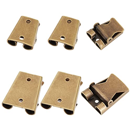 GORGECRAFT 6PCS 2 Sizes Iron Bolo Tie Findings Slider Clasp Tips Buckle Accessories Slide Lock Clips...