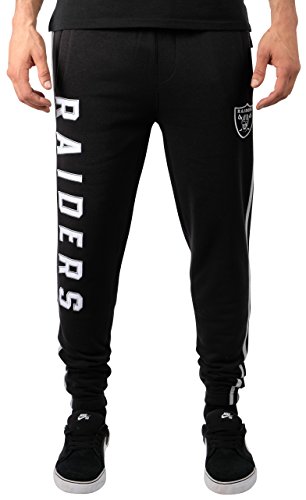 Ultra Game NFL Las Vegas Raiders Mens Active Basic Jogger Fleece Pants, Team Color 18, Medium