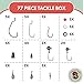 Tailored Tackle Bass Fishing Kit 77 Pc Bass Gear Tackle Box with Tackle Included Crankbait Lures Spinner Baits Jigs Worms Swimbaits Topwater Frog Lure Fish Hooks Bait Fishing Gifts Equipment