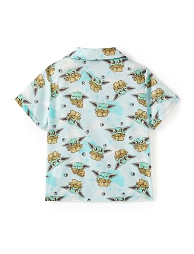 Image of Disney Marvel Spiderman Cars Stitch Star Wars Mickey Boys Hawaii Shirt Button Up Dress Shirts Short Tropical Shirt Kids 2-13Y
