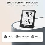 DOQAUS 3 Pack Digital Hygrometer Indoor Thermometer Humidity Monitor Black - Image 6
