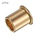 HARFINGTON 2pcs Flange Bearing Sleeve 12mm Bore 16mm OD 20mm Length 2mm Flange Thickness Bronze Bushing Self Lubricating Bushings Sleeve for Industrial Equipment
