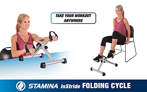Stamina Instride Cycle Xl - Folding Cycle Pedal Exerciser - Fitness Bike With Smart Workout App For Seated Exercise - Foldable Exercise Bike For Home Workout #TOP1