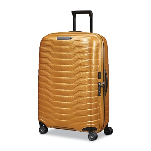 Image of Samsonite Proxis Medium Hardside Luggage with Dual Spinner Wheels - Innovative Roxkin Lightweight Shell With Ultimate Durability- Includes TSA Lock, Ergonomic Telescoping Handle - Honey Gold