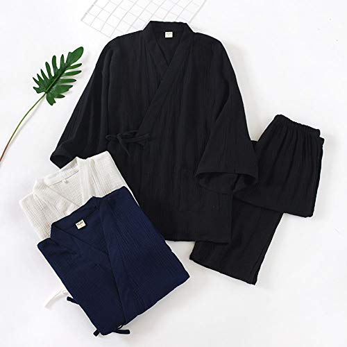 Japanese Kimono Men's Nightwear Loose Casual Home Pajamas3