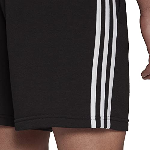 Adidas,Mens,3-Stripes French Terry Shorts,Black/White,Large #TOP3