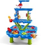 JUKUDAHU Wasserspieltisch für Kinder 3-8 Jahre, Wassertisch Wasserfallteich