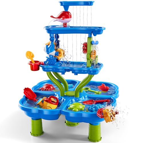 JUKUDAHU Wasserspieltisch für Kinder 3-8 Jahre Wassertisch Wasserfallteich