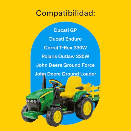 Batería de 12 V recargable 8Ah Peg Perego compatible con coches de batería 3