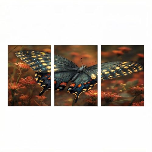 Peinture par numéro adulte papillon phosphorescent kit de loisir créatif toile 90x60 cm