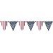 Amscan Stars and Stripes Fourth of July Pennant Banner Party Decoration, Plastic, 12'