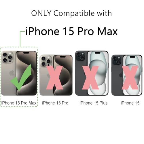 Image of FanTEK Phone Case Compatible with iPhone 15 Pro Max 6.7 Inch, Magnetic Case Clear Protective Bumper Hard Back Cover