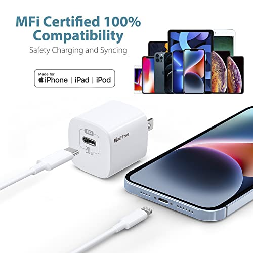 iPhone Fast Charger - MFi Certified 6FT USB-C to Lightning Cable PD3.0 20W Type-C Quick Charging Block Super Rapid Speed Charge Plug and Cord Compatible with iPhone iPad 14 13 12 SE 11 Pro Max XS XR - Thumbnail 5
