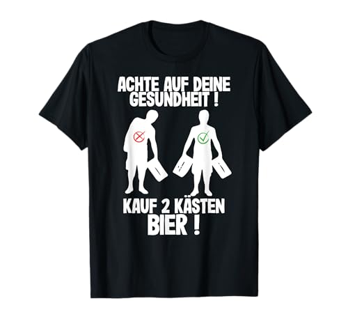 Bier Gesundheit Bierkasten Lustiges Bier Liebhaber T-Shirt